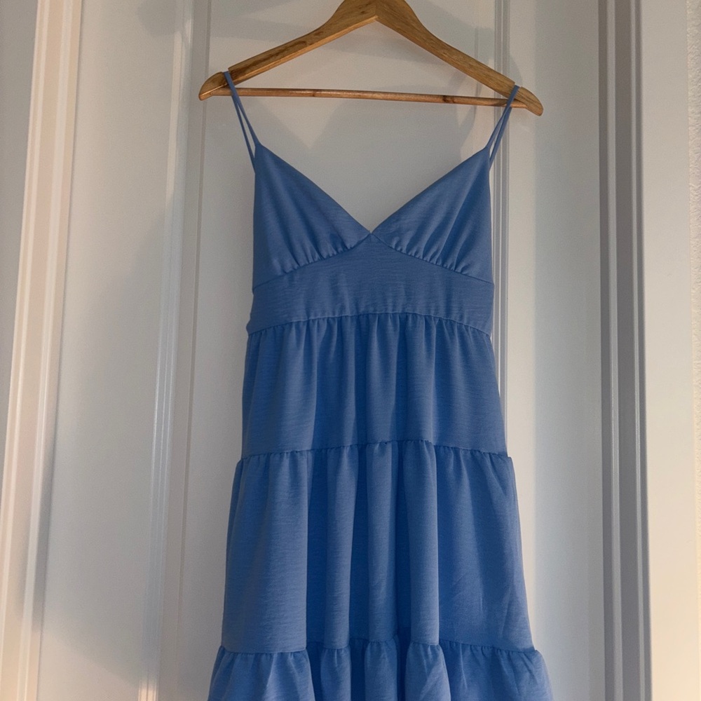 Altar'd State Blue Spaghetti Strap Dress